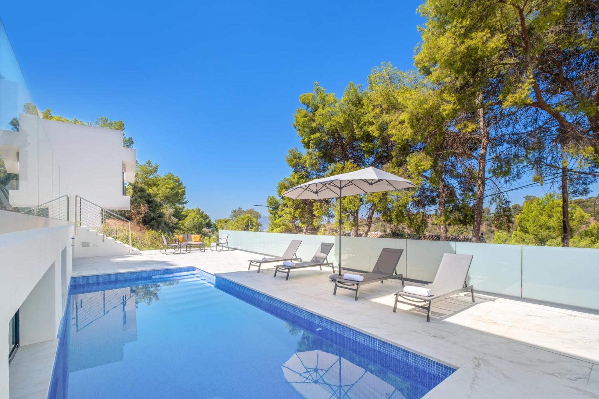 Villa Pinares De San Anton, Malaga, With Sea, City And Mountain Views